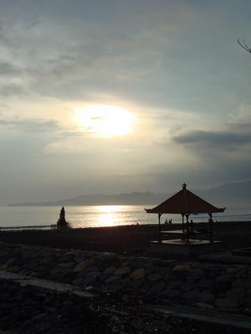 Coucher de soleil à Candi Dasa, Bali