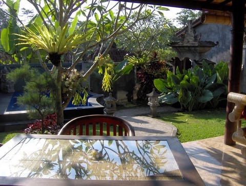 Vue de la terrasse de la villa du village, Pariliana