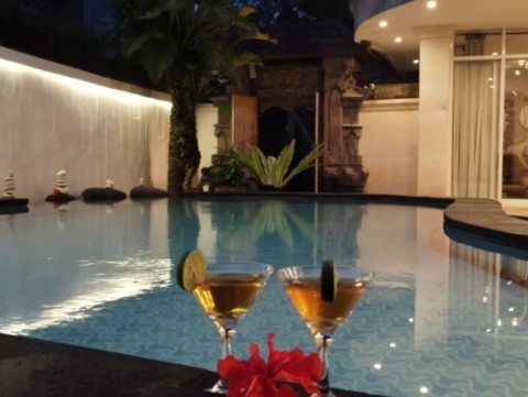 Piscine, Maison Blanche, Pariliana, Bali