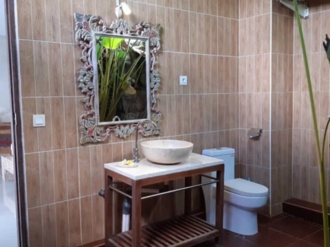 Salle de bain ouverte, chambre supérieure, Maison Blanche, Pariliana