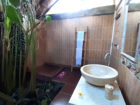 Salle de bain ouverte, chambre supérieure, Maison Blanche, Pariliana