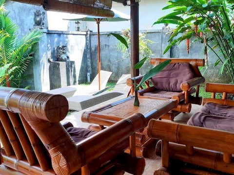 Salon sur la terrasse, Villa du village, Pariliana, Bali