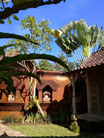 Vue du jardin de la Villa du temple, Pariliana, Bali