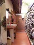 Vue de la salle de bain du bungalow, Pariliana, Bali